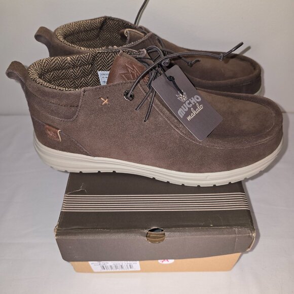 Mucho Mahalo, Kona Chukka Chocolate Suede Men's US Size 12M - Picture 1 of 6